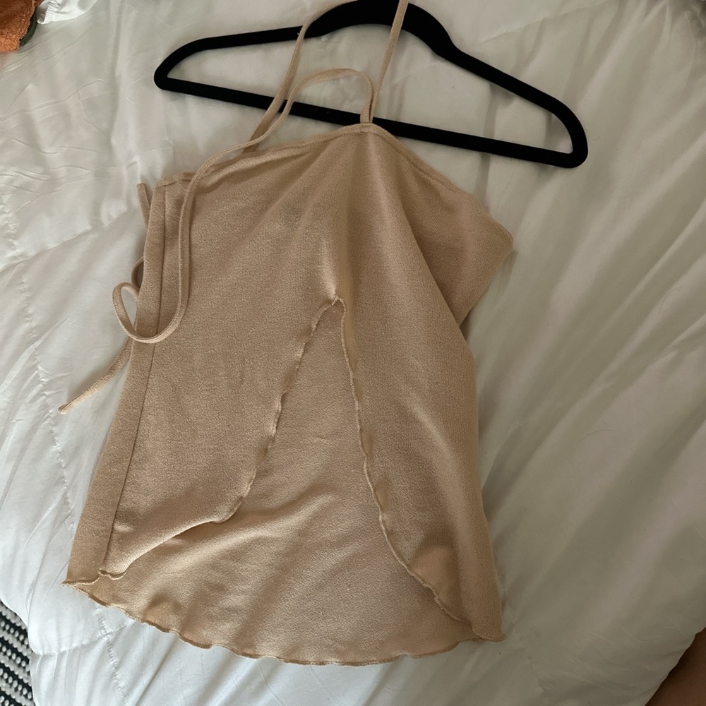 Cream Tie Princess Polly Top